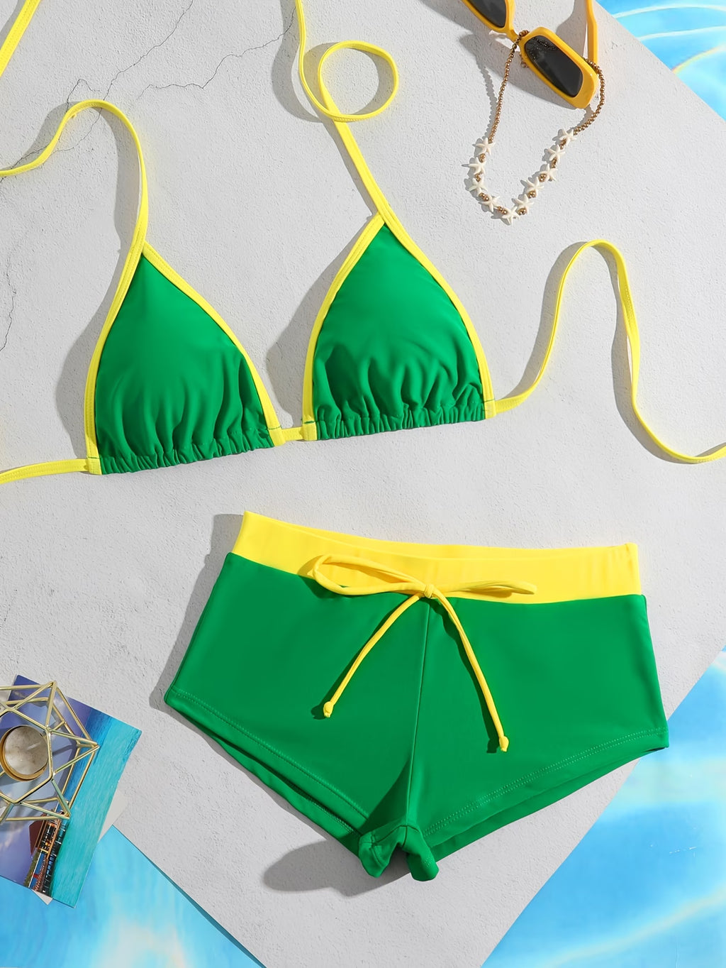 Biquíni Triângulo Com Calcinha Short