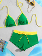 Biquíni Triângulo Com Calcinha Short