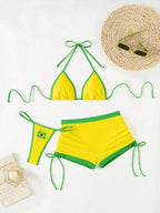 Conjunto Brasil Biquíni Cortininha Com Shortinho