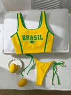 Tankini Brasil Regata Com Calcinha Ajustável