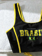 Tankini Brasil Regata Com Calcinha Ajustável