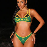 Biquíni Brasil Meia Taça Com Detalhe Strappy