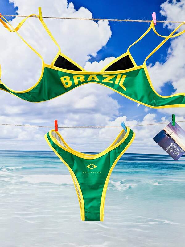 Biquíni Brasil Meia Taça Com Detalhe Strappy
