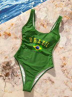 Maiô Brasil Regata Cavado Com Decote U
