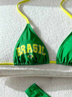 Biquíni Brasil Top Cortininha Com Calcinha Alta