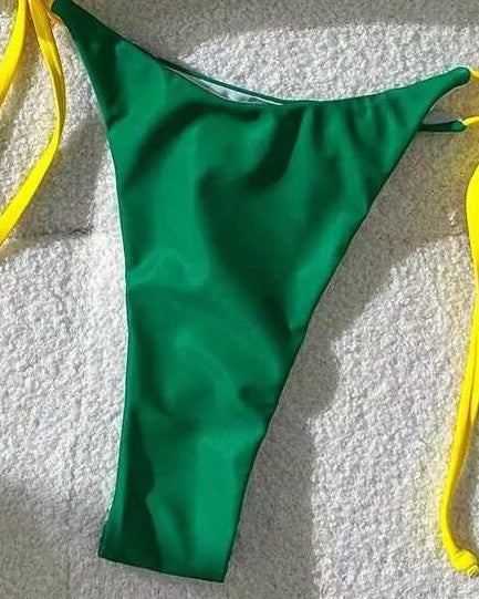 Biquíni Brasil Cropped Esportivo Com Calcinha Ajustável