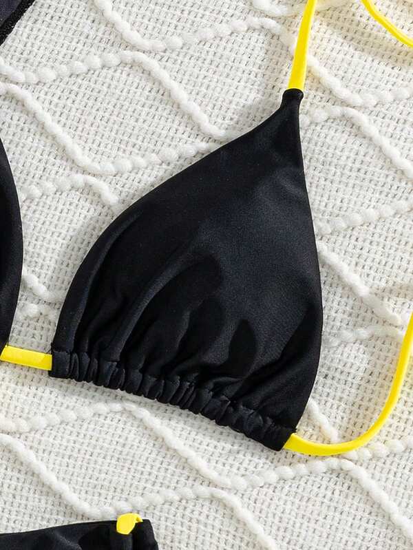 Conjunto Biquíni Brasil Hot Pant Com Amarração Lateral