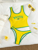 Tankini Brasil Regata Com Calcinha Asa Delta
