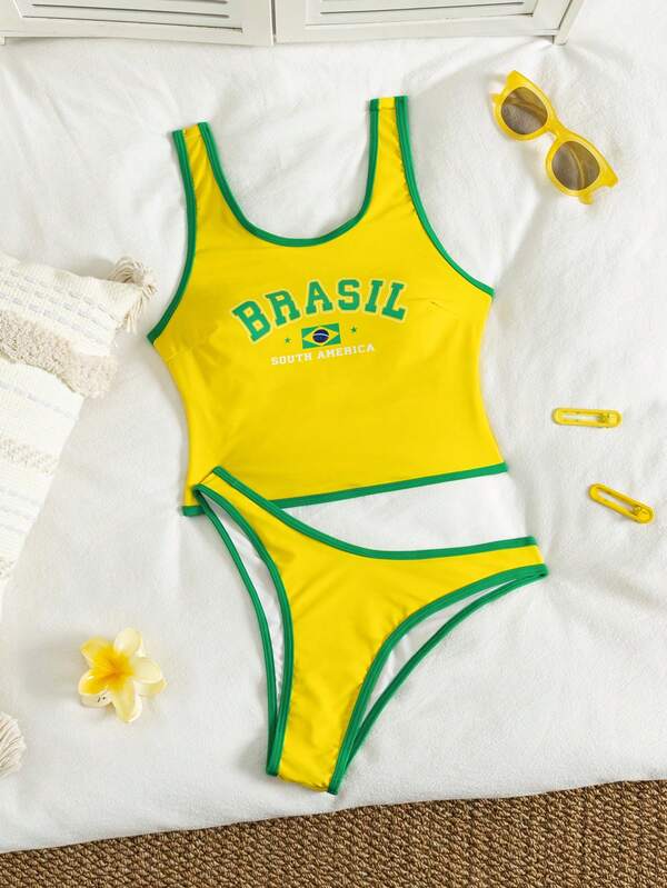 Tankini Brasil Regata Com Calcinha Asa Delta