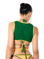 Conjunto Biquíni Crochê Com Top Regata