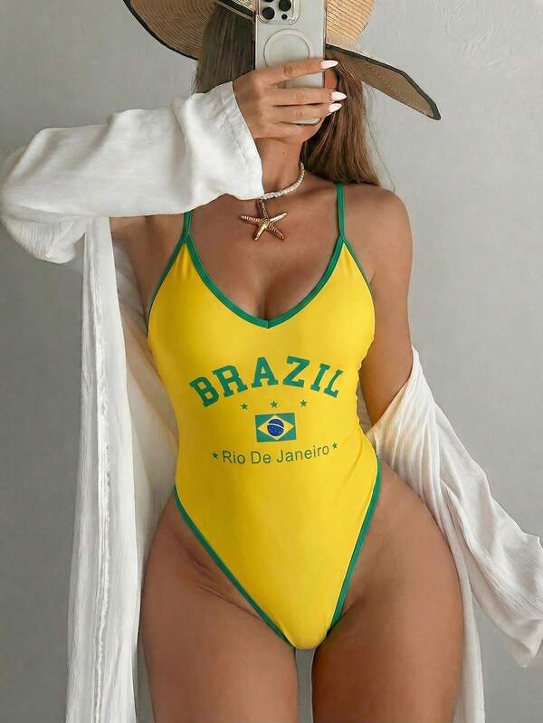 Maiô Brasil Cavado Com Costas Abertas