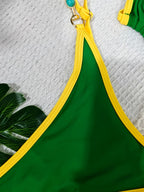 Biquíni Bicolor Com Detalhe Lateral