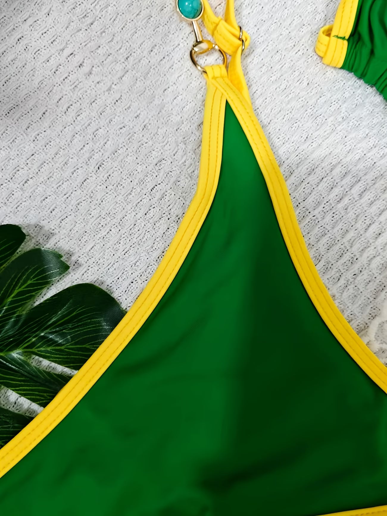Biquíni Bicolor Com Detalhe Lateral