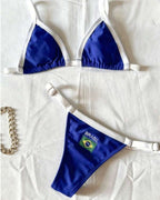 Biquíni Brasil Cortininha Com Calcinha Ajustável