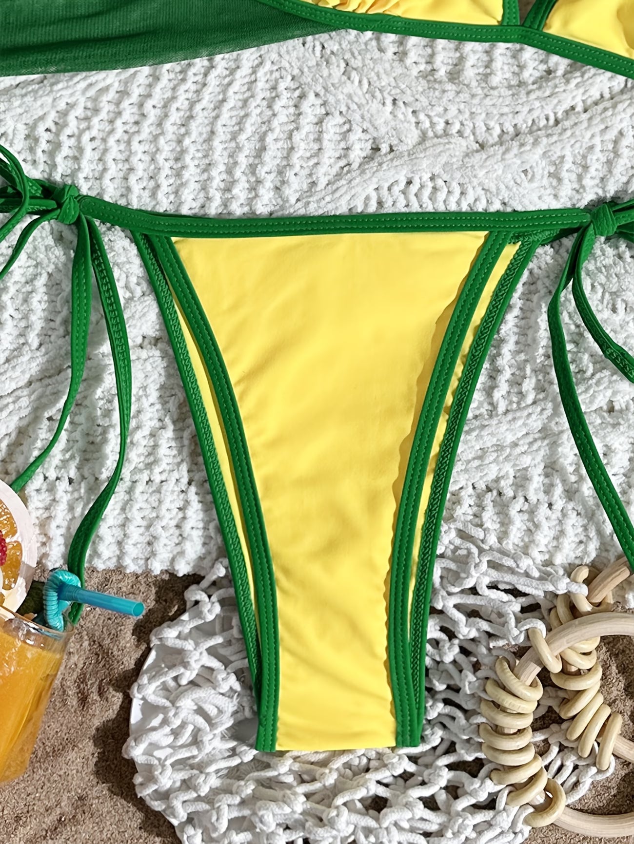 Conjunto Biquíni Cortininha Com Cropped Regata