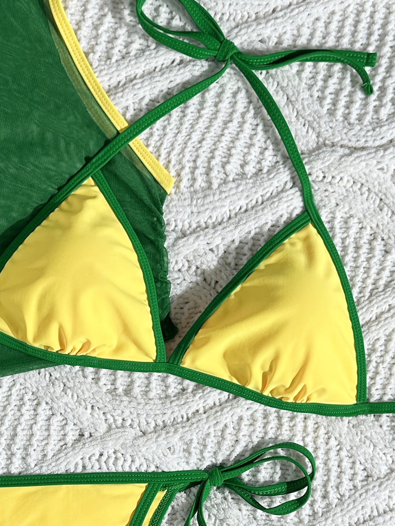 Conjunto Biquíni Cortininha Com Cropped Regata